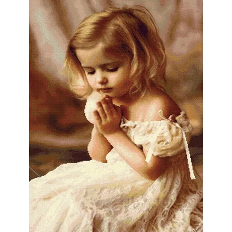 

Full square/Round drill Diamond embroidery Praying girl 5D DIY diamond Painting Cross Stitch Rhinestone Mosaic