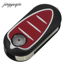 jingyuqin Fits for Alfa Romeo Mito Giulietta GTO 159 3 BUTTON REMOTE FLIP FOLDING KEY FOB SHELL CASE BLADE