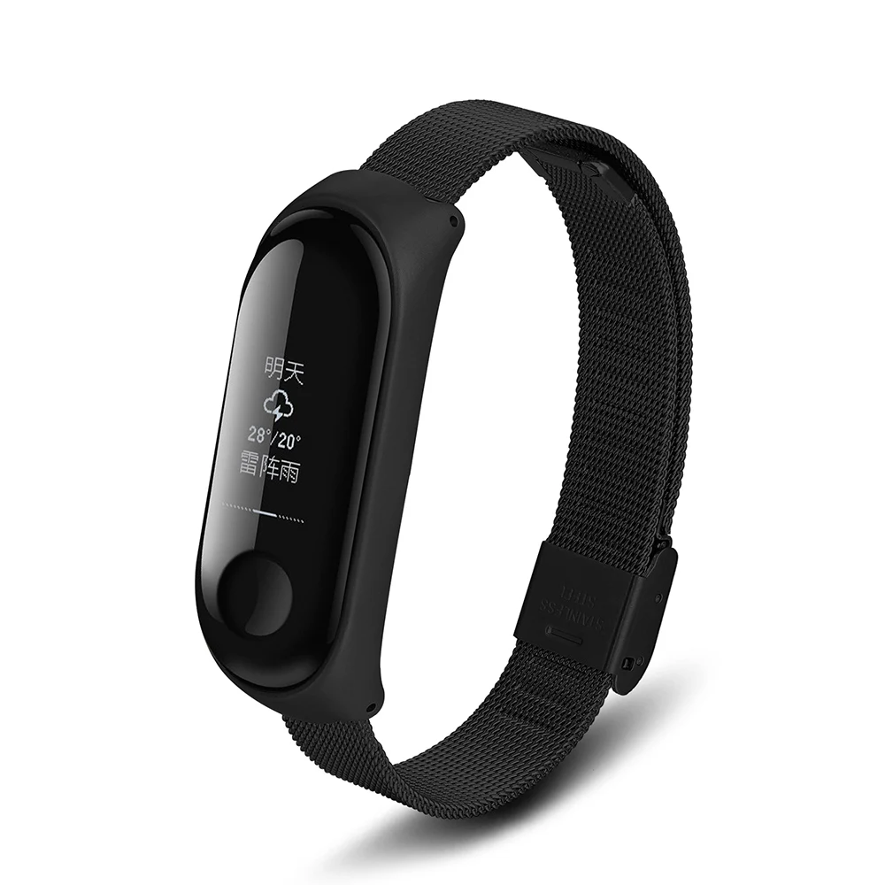 Браслет mi band 3 ремешок для Xiaomi mi ремешок 3 металлический ремешок на запястье Безвинтовой браслет из нержавеющей стали mi band 3 Ремешок Браслет напульсники