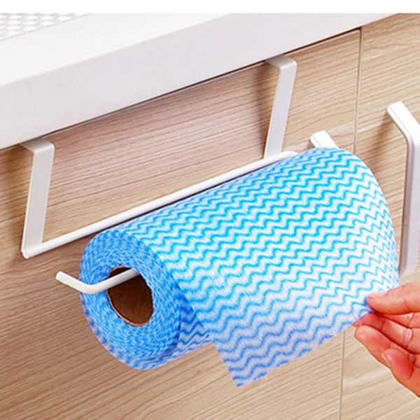 Kitchen Tissue Holder Hanging Bathroom Toilet Roll Paper Holder Rack Kitchen Cabinet Door Hook Holder