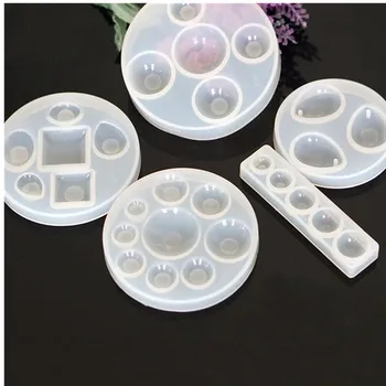 

Gem shape silicone mold DIY epoxy resin round hemisphere UV resin mold semicircle jewelry accessory tool