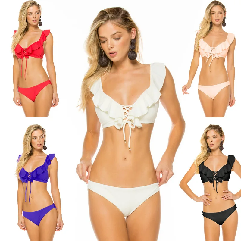 

Low Waist swimsuit bikini Women Cross Swimwear Swimuit Maillot de bain women bikini 2019 Bathing Suit Swim Wear Biquini