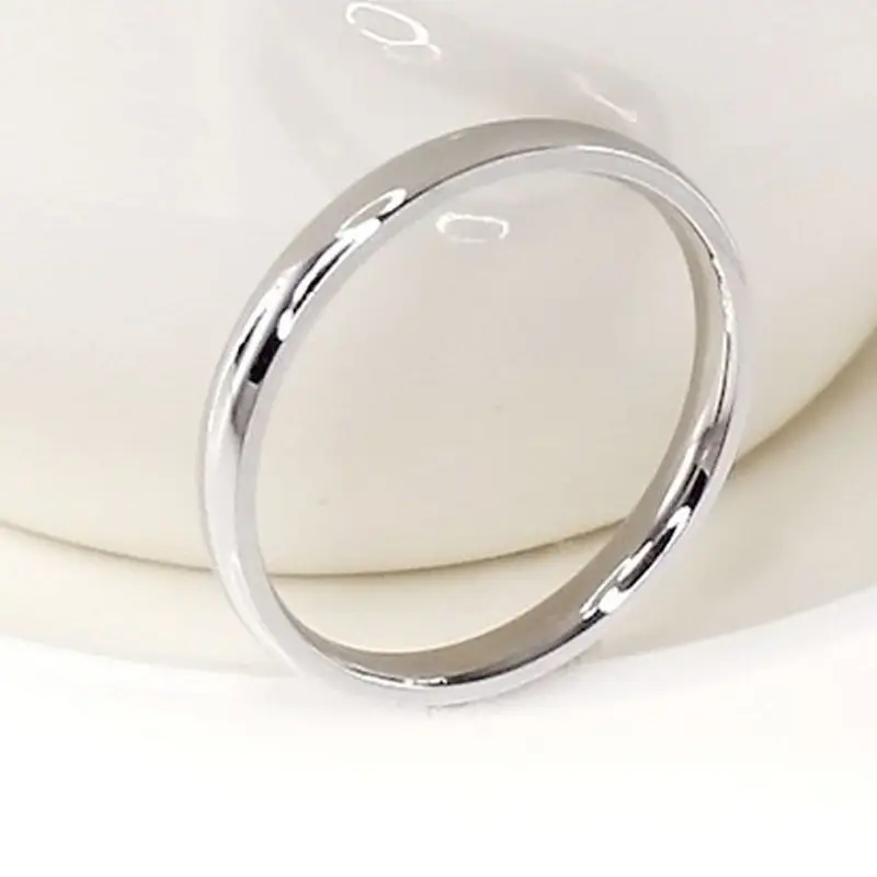 Latest Fashion Fortunately Rose Gold Women Men Polished Stainless Steel Ring Convention Jewelry Wedding Band Ring Valentine Gift