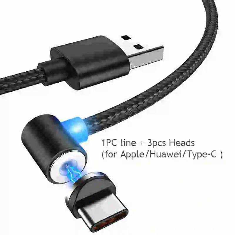 08line and 3pcs Head Магнитный Micro USB кабель для iPhone samsung type-c зарядный Магнитный зарядный адаптер usb type C кабели для мобильных телефонов - Цвет: 08line and 3pcs Head