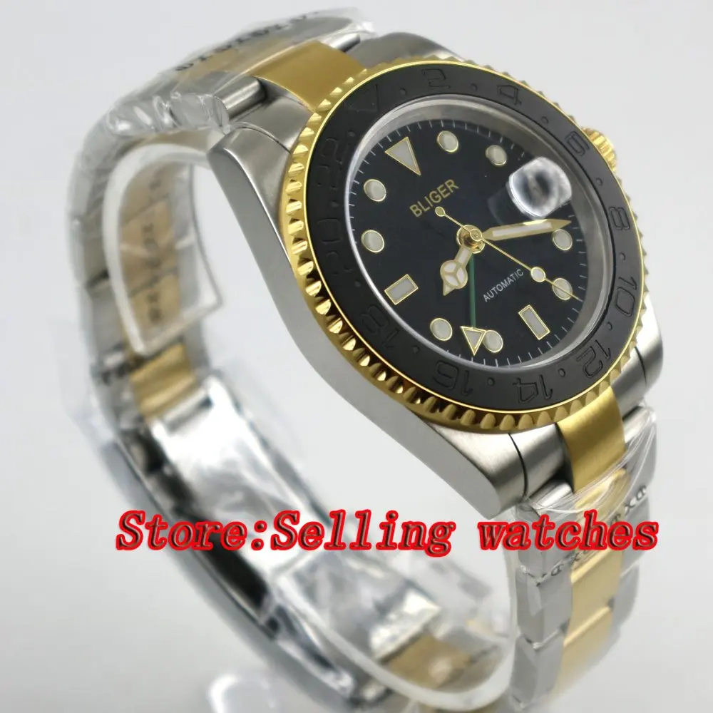 Мужские механические часы с черным циферблатом 40 мм|watch men mechanical|watch mechanicalwatch mechanical