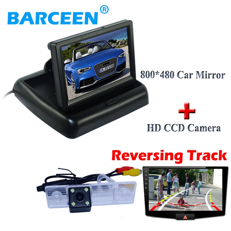

Dynamic track line  car reversing camera and screen monitor 4.3" Foldable  for Chevrolet Epica/Lova/ Aveo/Captiva/cruze 2012