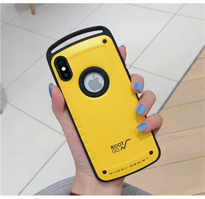 Wortel CO для iPhone X iPhone XS Max чехол противоударный чехол для iPhone XR iPhone 7 8 Plus противоударный задний защитные кейсы-оболочки - Цвет: yellow