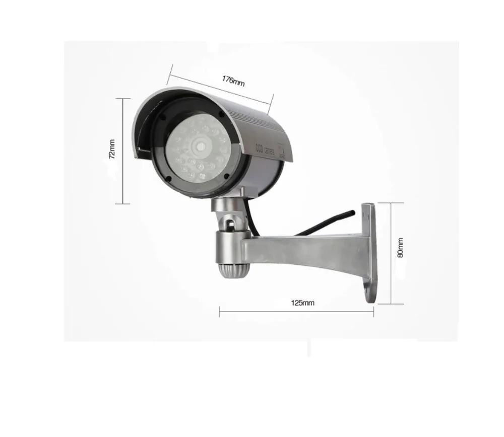 Inesun Fake Security Camera Bullet Dummy Surveillance CCTV Camera Outdoor Indoor with LED Light - 32996911610