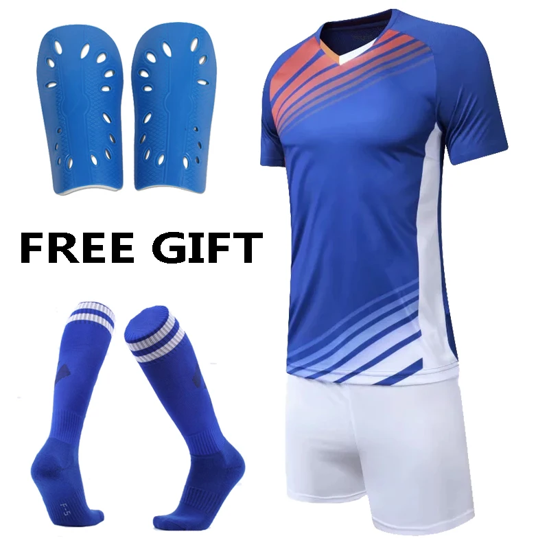 

Boys Football Jerseys Soccer Uniform Kids Men Football Kit Tracksuit Training Suits Jersey Customize Children Soccer Clothes Set