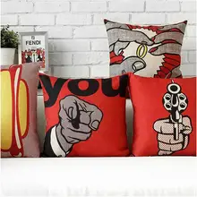 Новые художественные плакаты классическая красная и черная подушка Толстая хлопковая льняная Подушка, домашний Декор диванные подушки