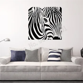 

Wall Sticker Cebra Safari Animal Room Decoration Vinyl Art Removeable Poster Beautiful Modern Style Mural Poster LY683