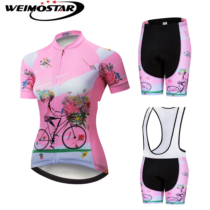 Pink Bike Jersey Weimostar Women Cycling Jersey 2019 Pro Team Ropa ...