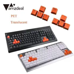 Amzdeal 9 шт. PBT подсветкой полупрозрачные колпачки гладкой Cherry MX механическая клавиатура