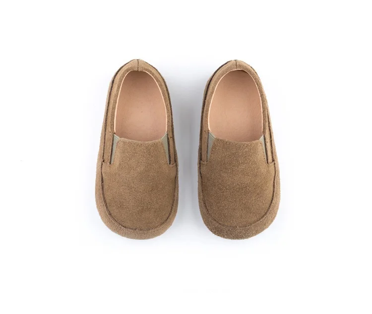 Sapatos da Criança do Bebê Novas Crianças Fundo Macio Respirável Flats Couro Genuíno Estudante Estilo Britânico Mocassins Sapatos Meninos 02 4 Mamãe e Bebê