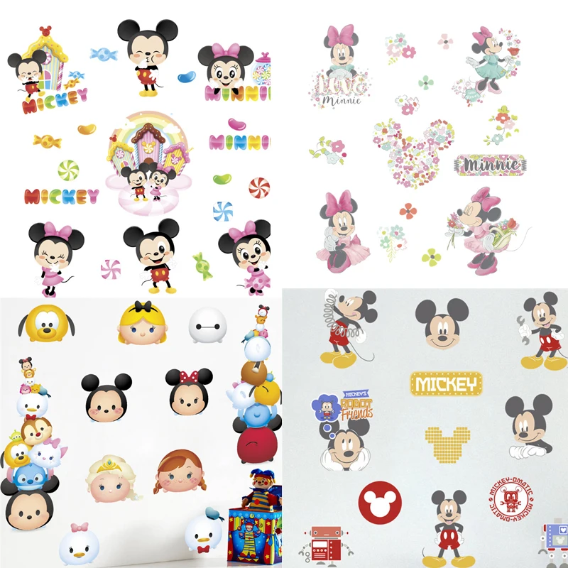 

Cartoon Mickey Minnie Mouse wall stickers decals kids baby children notebook cup computer wall art nursery amusement park poster