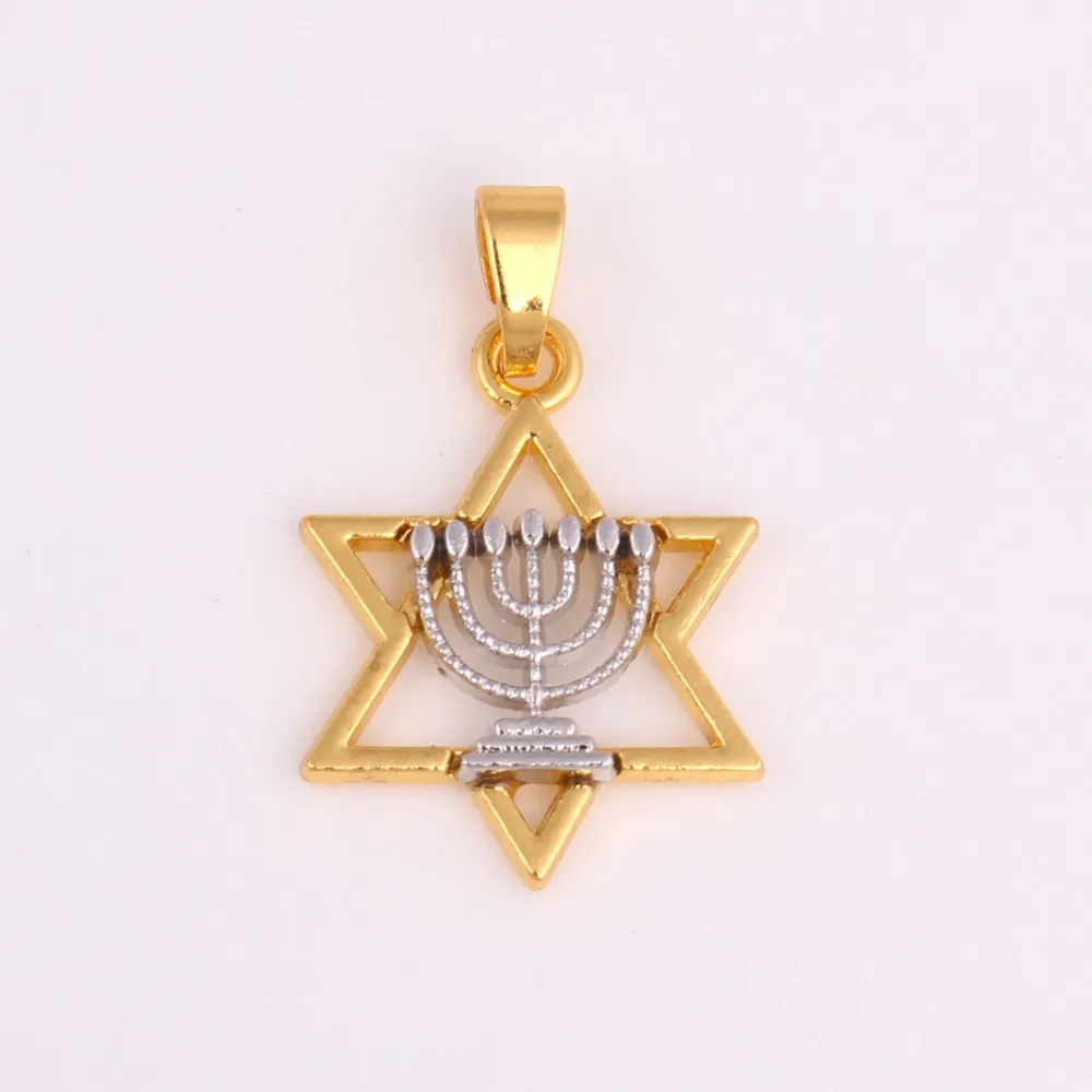 

Necklace Pendant Menorah And Star Of David Charm Vintage Style Hexagram Personality High Grade Zinc Alloy Provide Dropshipping