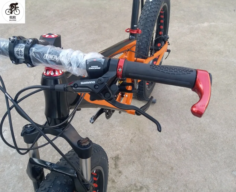 Best Kalosse  26*4.0 tires   24/27/30 speed  snow  mountain bike Soft-tail frame  DH/AM/FR Beach  bike 4