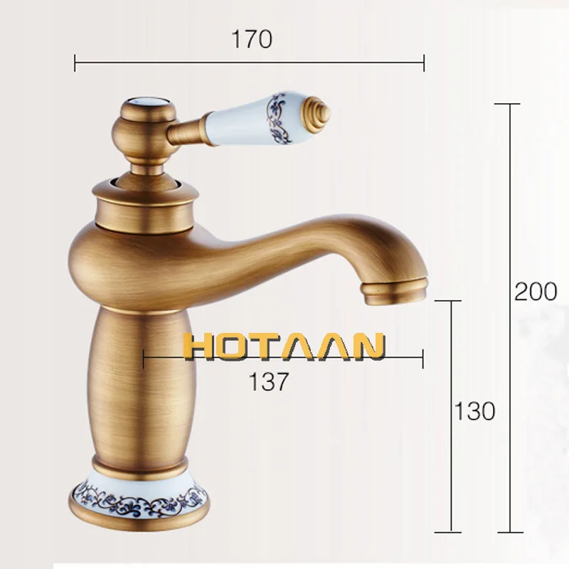 Bathroom Faucet Antique Bronze Finish Brass Basin Sink Faucet Single Handle Mixer Hot and Cold Lavatory Water Taps basin faucet,bathroom faucet