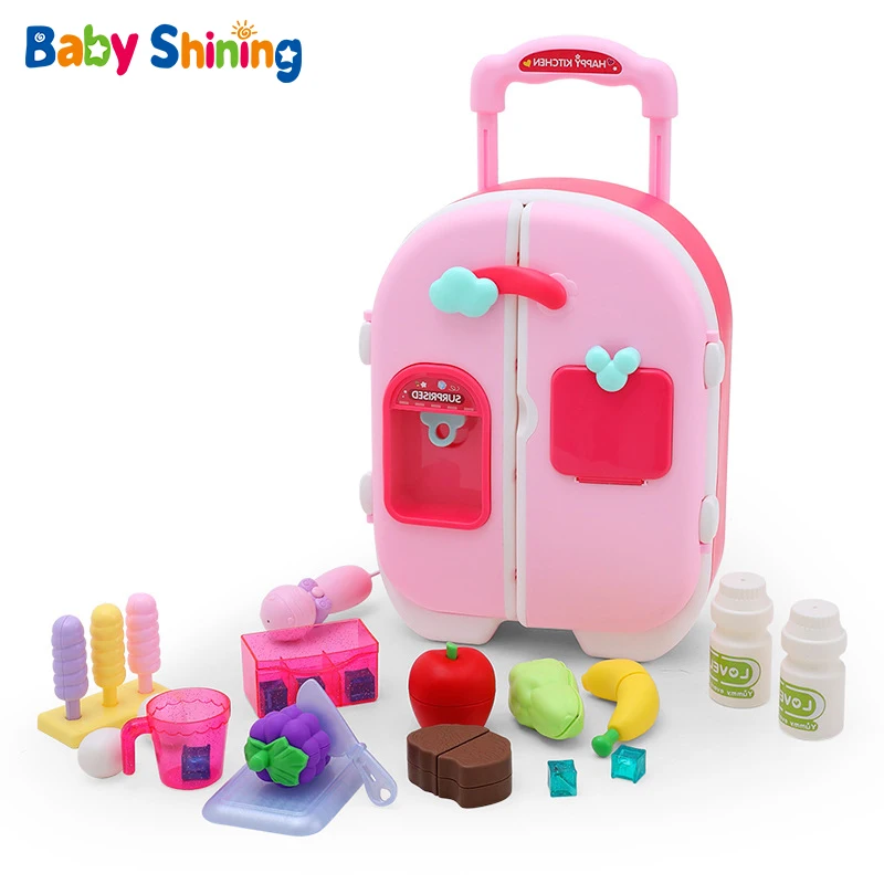  Baby Shining Baby Toys Children's Kitchen Toy Set Simulation Refrigerator Kitchenware Girl Mini Pla - 4000028515480