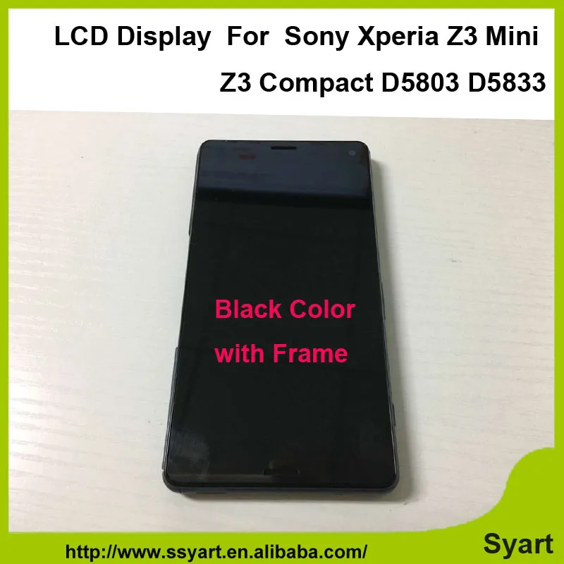 1Pcs Black LCD display touch screen digitizer assembly with frame Repair Tool For Sony Xperia Z3