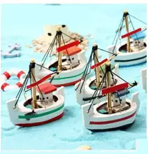 6pcs lot Creative birthday gift A wooden boat Baby toys