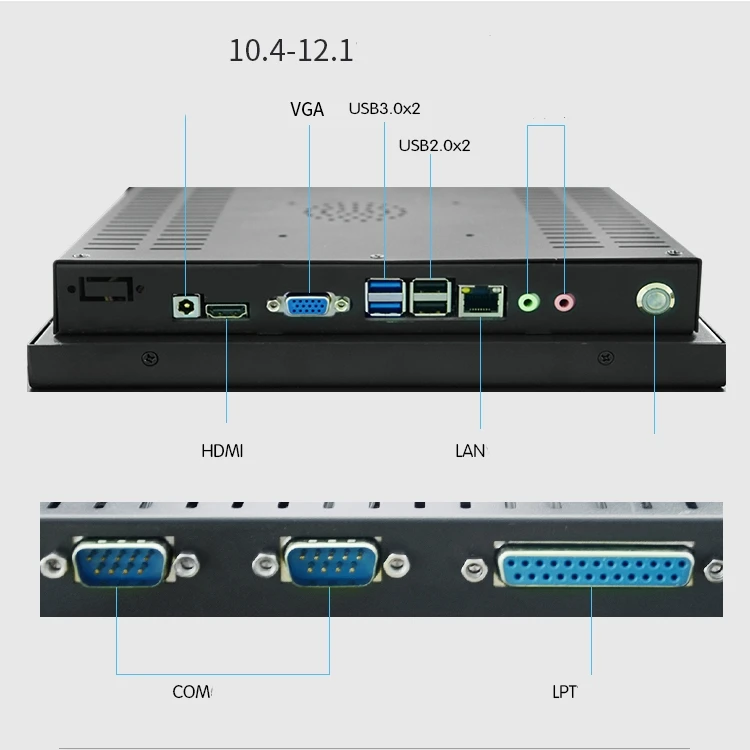 10,4 дюймов HDMI ЖК-монитор компьютера с 1080 P