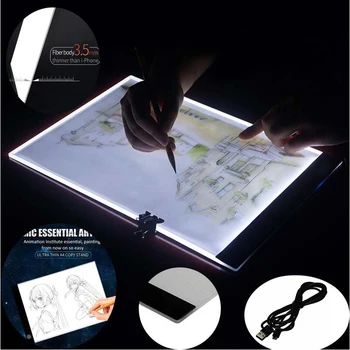 

Diamond Embroidery Ultrathin 3.5mm A4 LED Light Tablet Pad Apply to EU/UK/AU/US/USB Plug Diamond Painting Cross Stitch tools