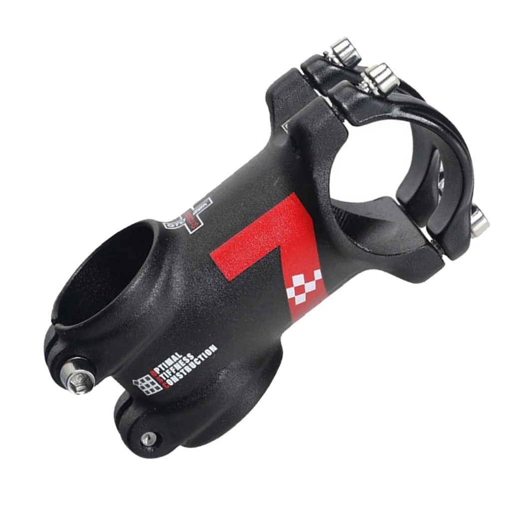 Bike Stem 7 Degree Aluminum Alloy Fixed 31.8mm Cycling Mountain Handlebar Stem Riser Black 60/70/80/90/100/110mm