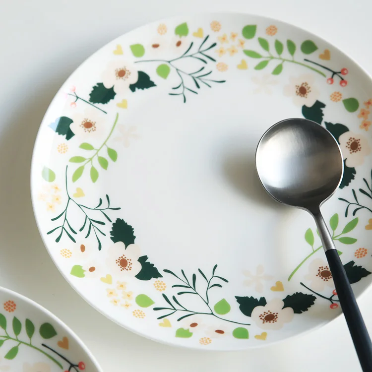 8inch Past Home Flowers Bone China Dishes Plates Decorative Bone China Dishes Plates Decorative