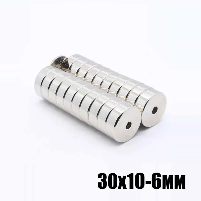 1 шт 30x10 6 мм круглое кольцо с потайной головкой Магнит 30 x 10 отверстие