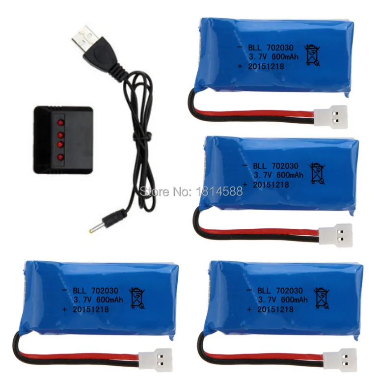 SYMA X9 axis aircraft remote control airplane parts 3.7V 600mAh lithium battery charge 4 4 and 1 Charger Kit