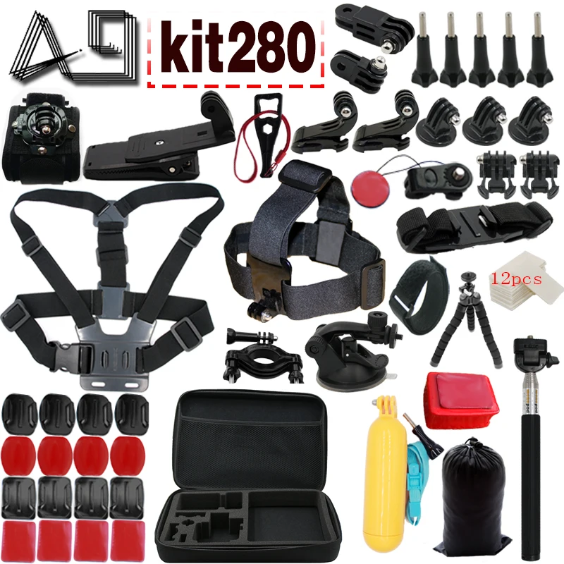 A9 for Xiaomi yi 4k action camera accessories set for Gopro 5 4 3 mount