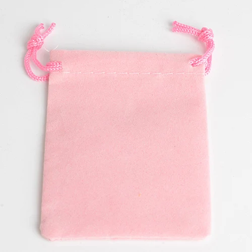 50 шт. 5x7 бархатная сумка мешки небольшие ювелирные изделия подарочные упаковочные мешки для конфет вечерние фестиваль Рождество Свадьба - Цвет: Розовый