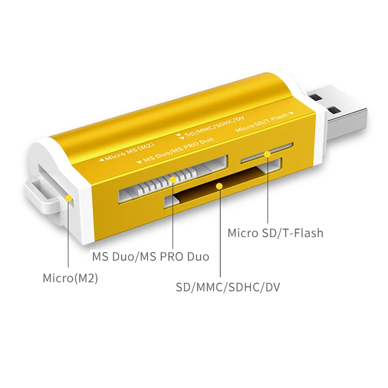 Мульти все в 1 Micro USB 2,0 считыватель карт памяти Адаптер для Micro SD SDHC TF M2 MMC MS PRO DUO кардридер горячая Распродажа