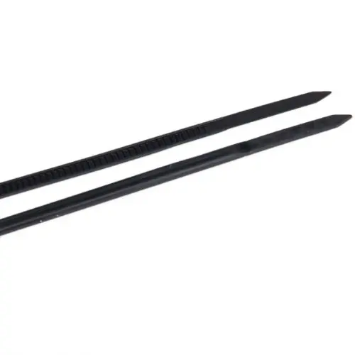 ABHU- 100Pcs 7.7 Inch Plastic Cable/Wire Zip Ties with Self-Locking Teeth- Black