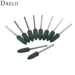 Dreld 10 шт. Dremel аксессуары 6 мм резиновые шлифовальные руководитель металлической поверхности (полировка полировки установлены точки для