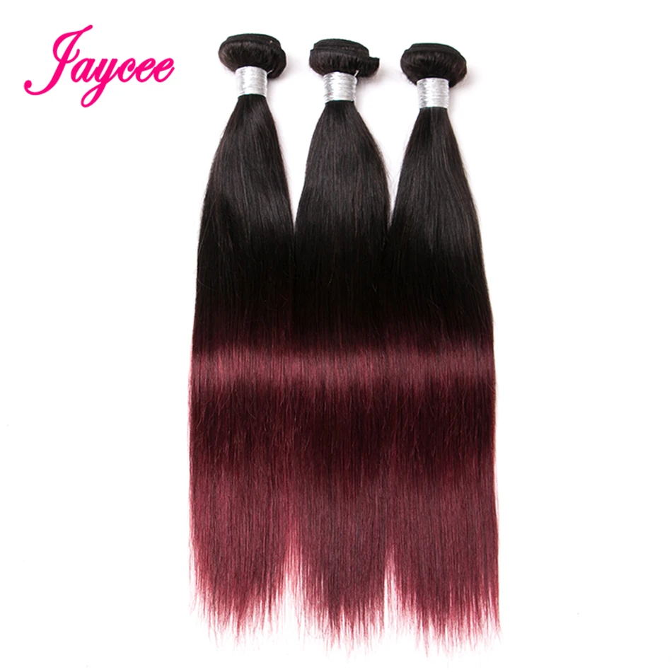 

Jaycee Hair Ombre Brazilian Hair Bundle Deals 1b99j Burgundy Ombre Human Hair Weave Ombre 3 Pcs Lot Red Ombre Hair Extensions