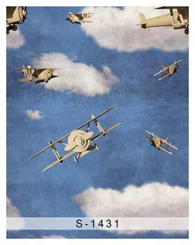 

Customize washable wrinkle free blue sky fighter plane photography backdrops for newborn photo studio portrait background S-1431