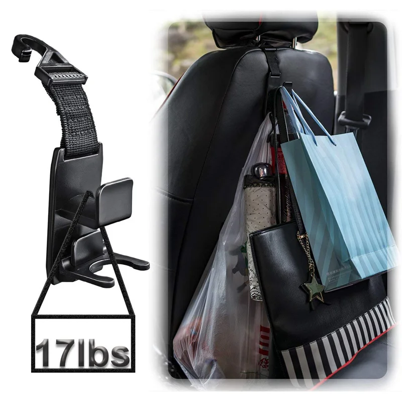 

Multi-function Headrest Hook for Car Seat Storage/Organizer,Car Hook behind the Seat - Magic Headrest Hook