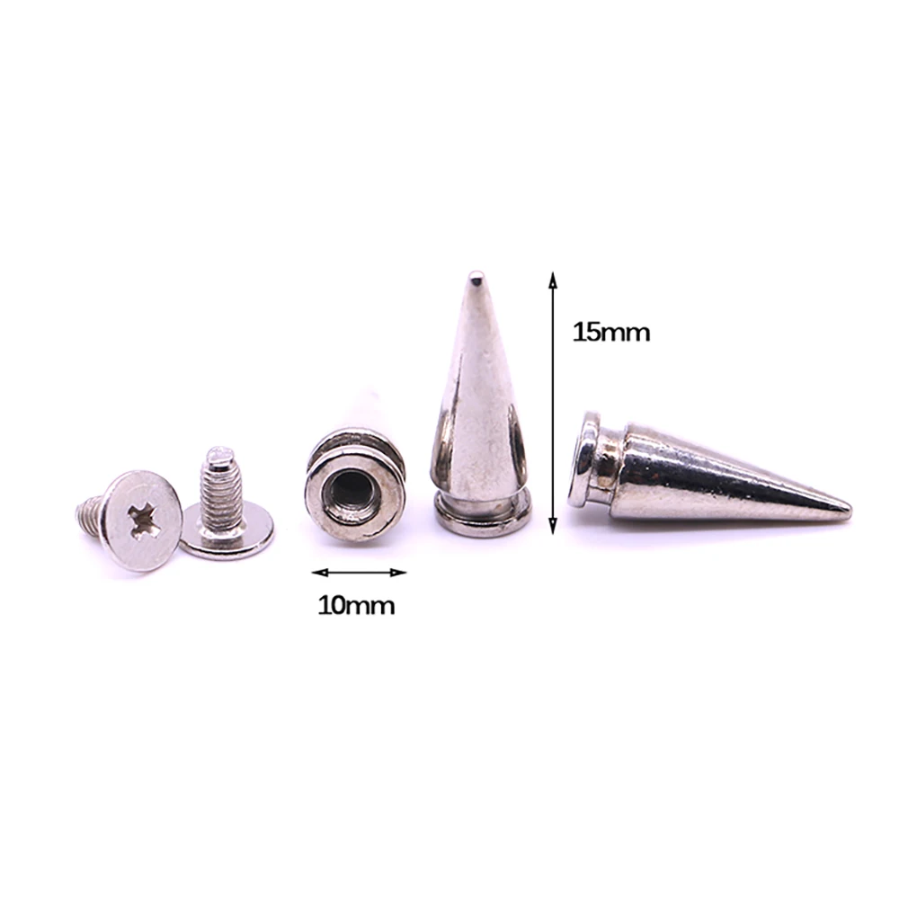 New 10sets/pack 7mm (Diameter), 19mm (Height)  rivet star 2 Colors belt screw aluminum cone rivet B-04