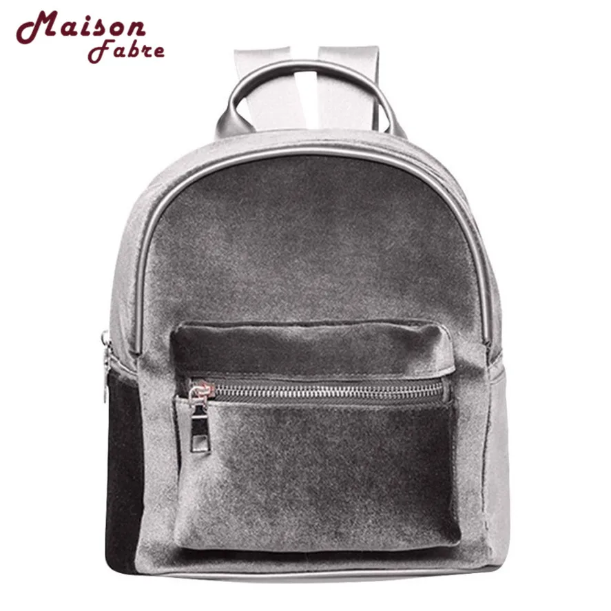 

2018 New MINI backpack female 1PC Fashion Simple Backpack Soft Velvet Backpack Women Small Travel Backpacks For Teenage Girls