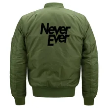 Kawaii/женская и мужская стеганая куртка-бомбер GOT7 Never Ever, милая уличная одежда для девочек, 7 Kpop Band, куртка-бомбер, большие размеры