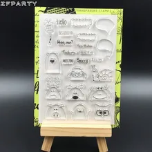 ZFPARTY скрытые животные прозрачный чистый силикон штамп/печать для DIY Скрапбукинг/фотоальбом декоративный прозрачный наборы штампов