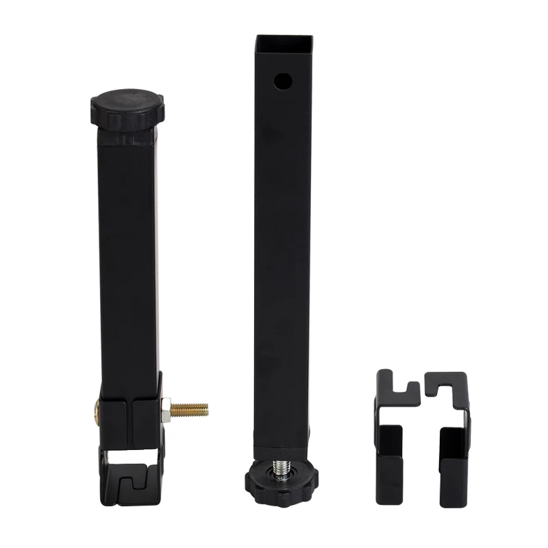  1pc 150mm-30mm Folding Furniture Legs Square Tube 3CM Hole Bed Foot Adjustment 2cm Clamping Bracket
