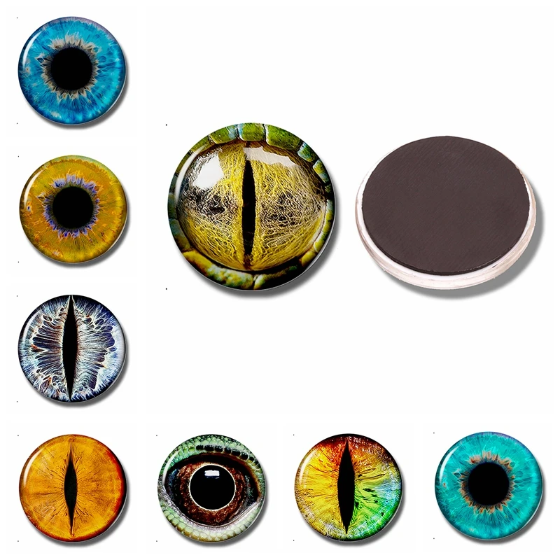 Dragon Eye 30 MM Fridge Color Devil Eye Smaug Glass Cabochon Refrigerator
