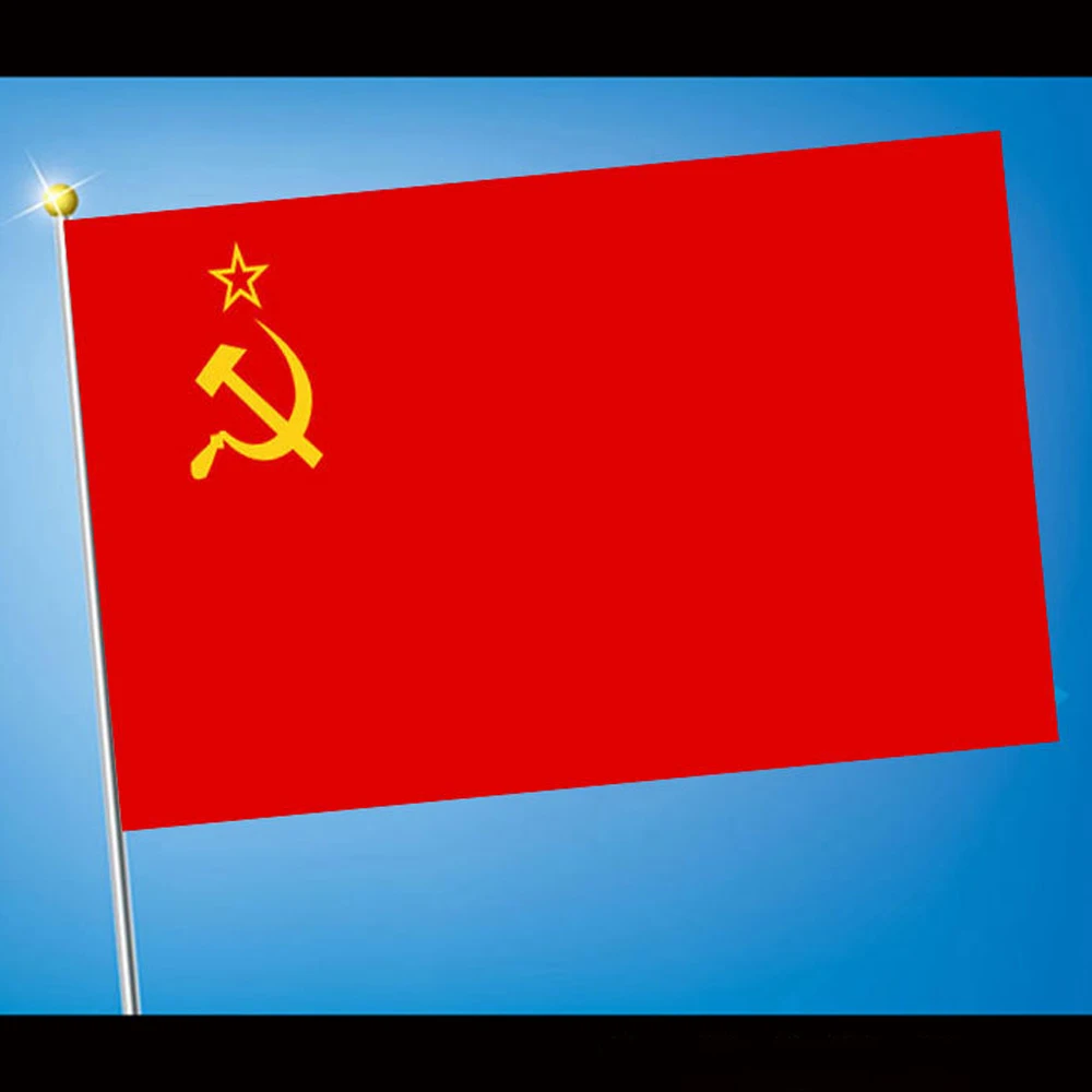 

Large ussr Flag 90 x 150 cm 10pcs/lot Flag USSR Russian Red CCCP Union Soviet Socialist Red Banner ussr Badge