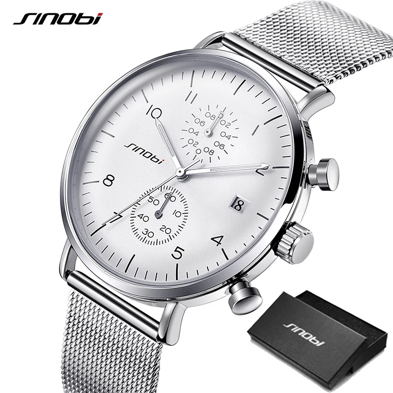 

Relogio Masculino SINOBI Top Brand Luxury Business Quartz Watch Luminous Pointer Men Sport Waterproof ClockMens Watches 2019