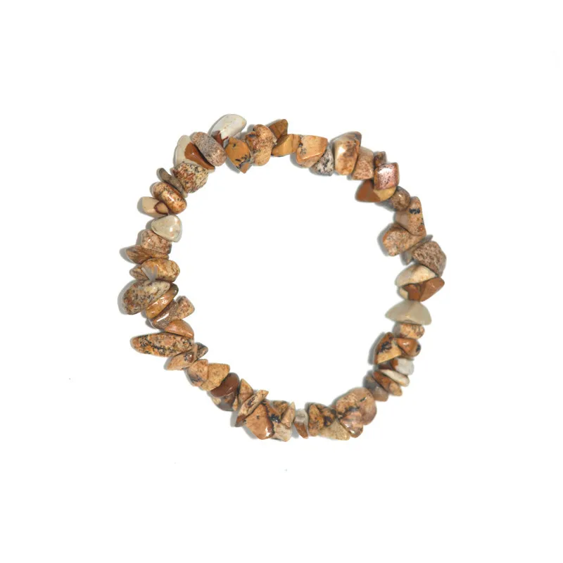 Натуральный целебный кристаллический браслеты из камней кварцевая галька Кристалл ювелирный бисерный браслет чипы одинарная нить рейки Популярные