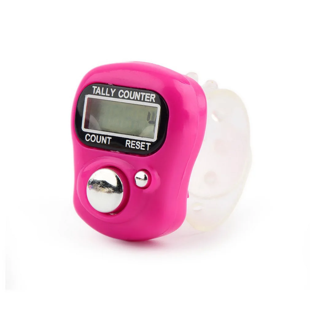 

Plastic Compact Mini Stitch Marker And Row Finger Counter LCD Electronic Digital Tally Counter Random for Any Knitter JS21