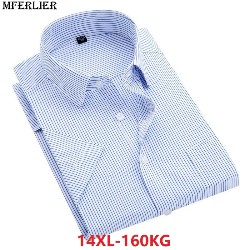 

autumn men plus big size 14XL striped shirt work Business long sleeve winter 7XL 8XL Dress shirt 9XL 10XL 11XL 12XL 13XL shirts